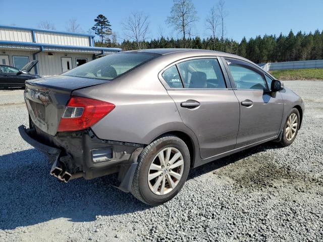 2HGFB2F80CH514946 - 2012 HONDA CIVIC EX GRAY photo 3