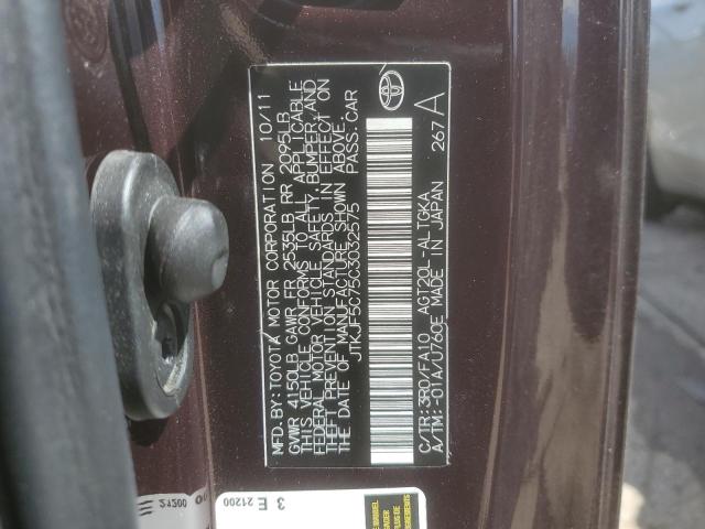 JTKJF5C75C3032575 - 2012 TOYOTA SCION TC 紫色 照片 12