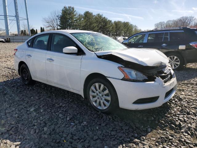 3N1AB7AP7FY352786 - 2015 NISSAN SENTRA S WHITE photo 4