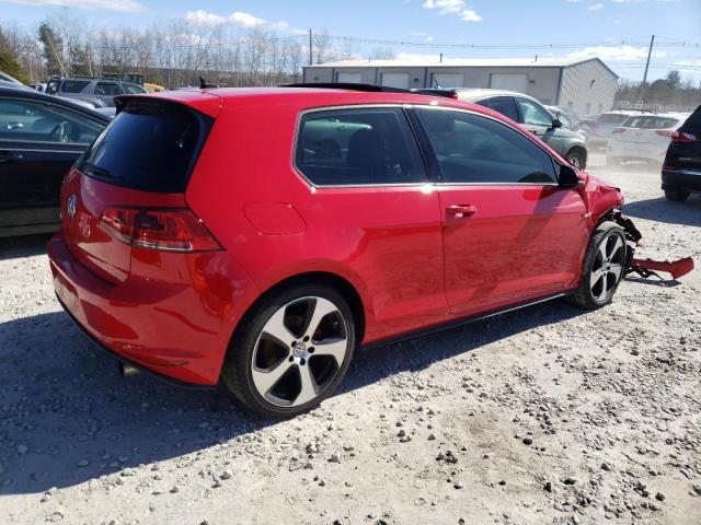 3VWYT7AU3FM030665 - 2015 VOLKSWAGEN GTI RED photo 3