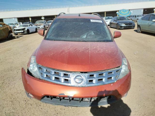 JN8AZ08WX4W332408 - 2004 NISSAN MURANO SL ORANGE photo 5