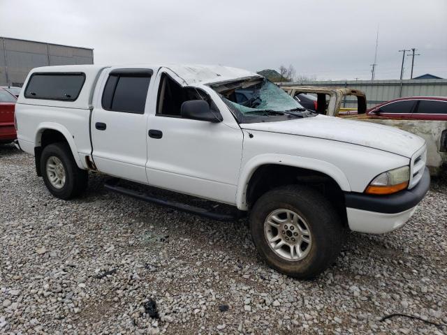 1D7HG38N13S352566 - 2003 DODGE DAKOTA QUAD SPORT WHITE photo 4