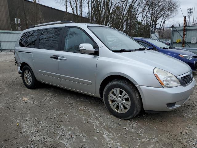 KNDMG4C78C6445276 - 2012 KIA SEDONA LX SILVER photo 4