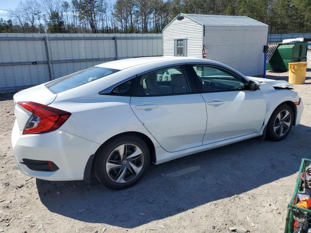 19XFC2F62KE024996 - 2019 HONDA CIVIC LX WHITE photo 3