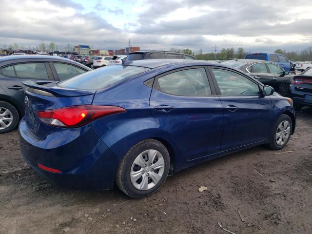 5NPDH4AE3GH740490 - 2016 HYUNDAI ELANTRA SE BLUE photo 3