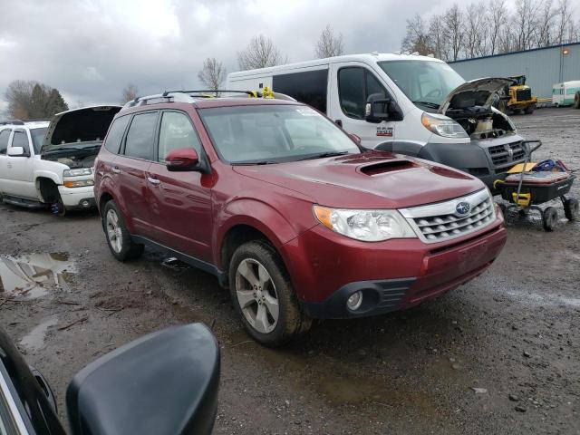 JF2SHGGC0DH404774 - 2013 SUBARU FORESTER TOURING RED photo 4