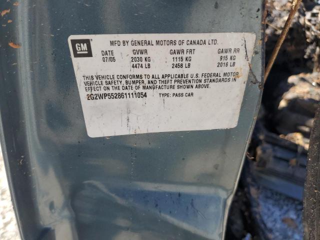 2G2WP552861111054 - 2006 PONTIAC GRAND PRIX 蓝色 照片 12