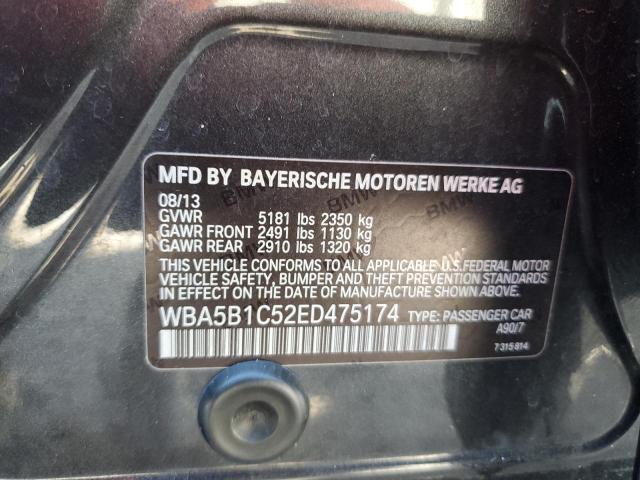 WBA5B1C52ED475174 - 2014 BMW 535 I GRAY photo 12