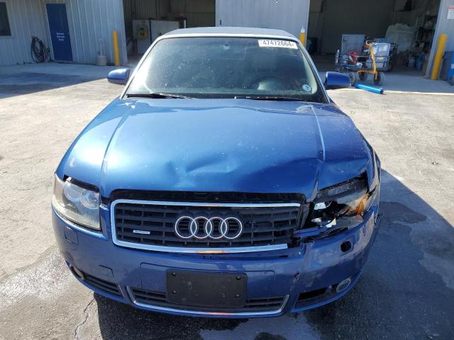 WAUDT48H16K009956 - 2006 AUDI A4 QUATTRO BLUE photo 5