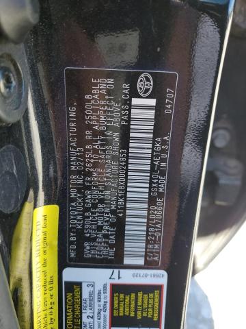 4T1BK1EBXDU024853 - 2013 TOYOTA AVALON BASE BLACK photo 13
