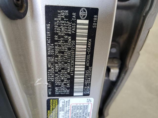 4T1BE32K55U972750 - 2005 TOYOTA CAMRY LE TAN photo 12