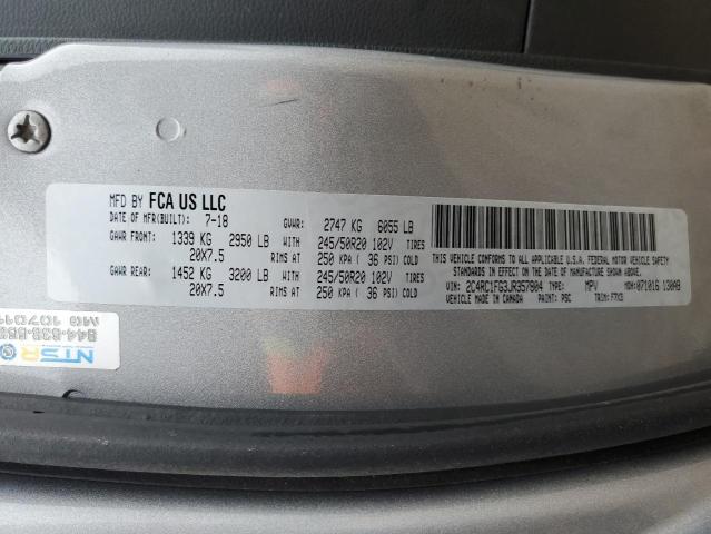 2C4RC1FG3JR357804 - 2018 CHRYSLER PACIFICA TOURING PLUS SILVER photo 13