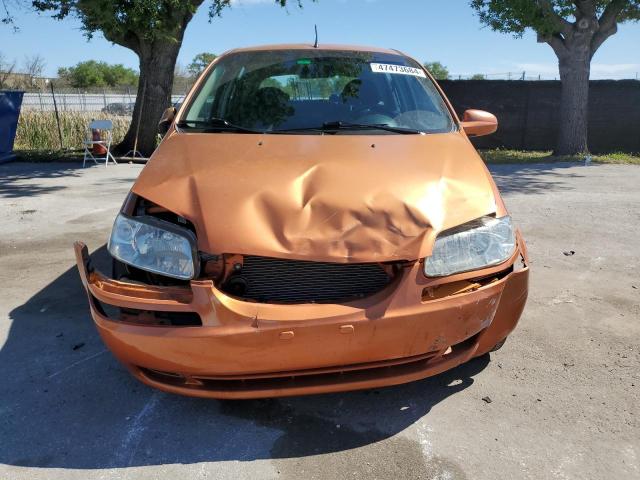 KL1TD66607B730139 - 2007 CHEVROLET AVEO BASE ORANGE photo 5