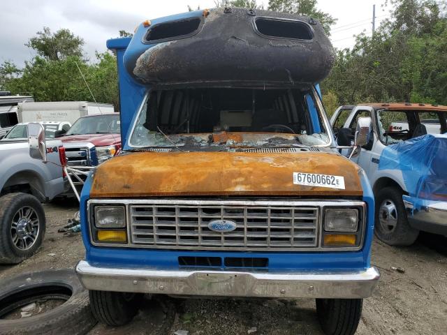 1FDKE30L6HHA09641 - 1987 FORD ECONOLINE E350 CUTAWAY VAN BLUE photo 5