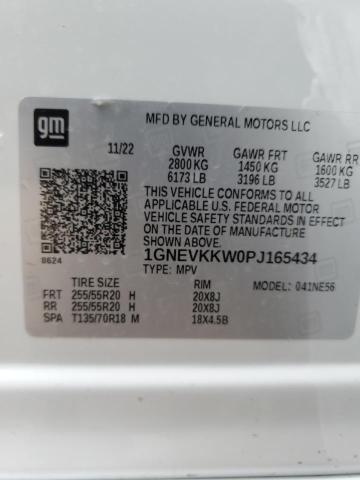 1GNEVKKW0PJ165434 - 2023 CHEVROLET TRAVERSE PREMIER WHITE photo 14