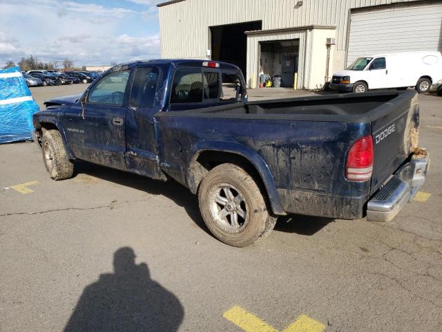 1B7GL42X12S535384 - 2002 DODGE DAKOTA SLT BLUE photo 2