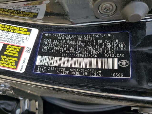 4T1G11AK5PU137256 - 2023 TOYOTA CAMRY SE NIGHT SHADE BLACK photo 13