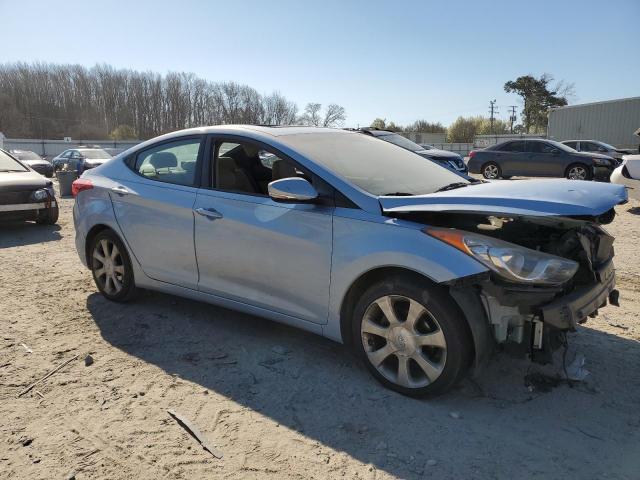 KMHDH4AE6CU278518 - 2012 HYUNDAI ELANTRA GLS BLUE photo 4