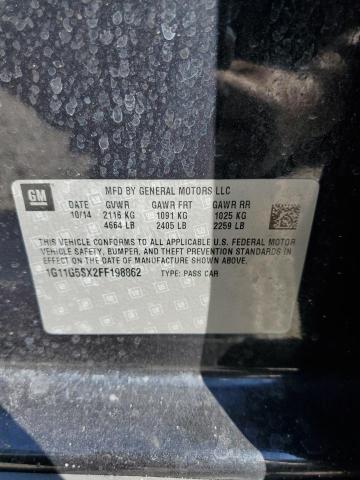 1G11G5SX2FF198862 - 2015 CHEVROLET MALIBU LTZ შავი ფოტო 12