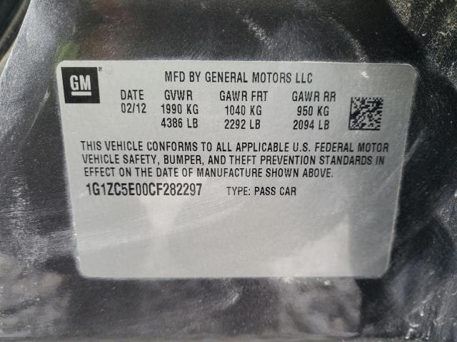 1G1ZC5E00CF282297 - 2012 CHEVROLET MALIBU 1LT 灰色 照片 12