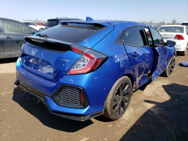 SHHFK7G49JU200463 - 2018 HONDA CIVIC SPORT 蓝色 照片 3