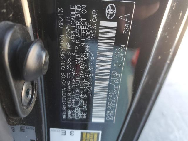 JTKJF5C78E3077691 - 2014 TOYOTA SCION TC შავი ფოტო 13