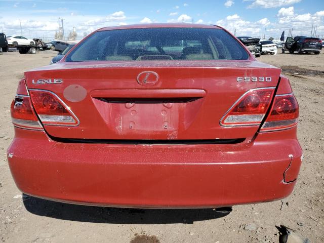 JTHBA30G445008212 - 2004 LEXUS ES 330 RED photo 6