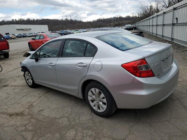 19XFB2F51CE388905 - 2012 HONDA CIVIC LX SILVER photo 2