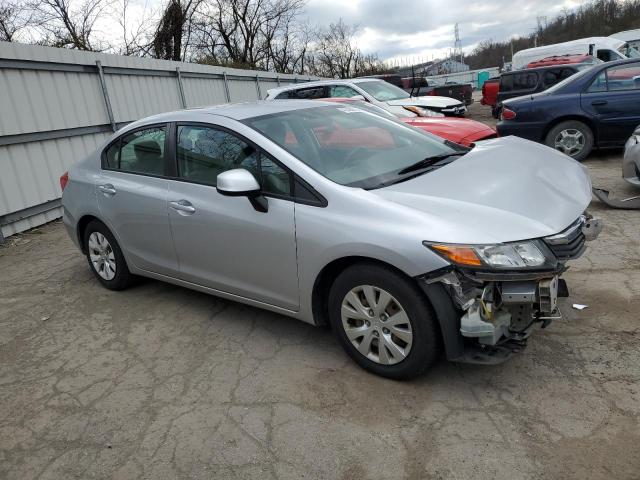 19XFB2F51CE388905 - 2012 HONDA CIVIC LX SILVER photo 4