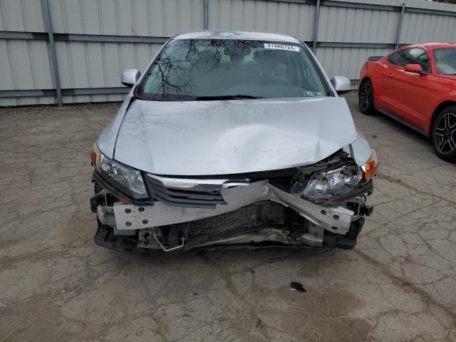 19XFB2F51CE388905 - 2012 HONDA CIVIC LX SILVER photo 5