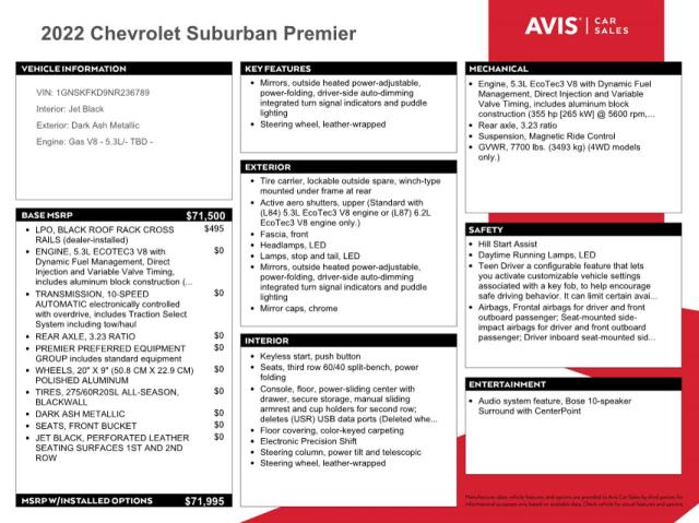 1GNSKFKD9NR236789 - 2022 CHEVROLET SUBURBAN K1500 PREMIER CHARCOAL photo 13