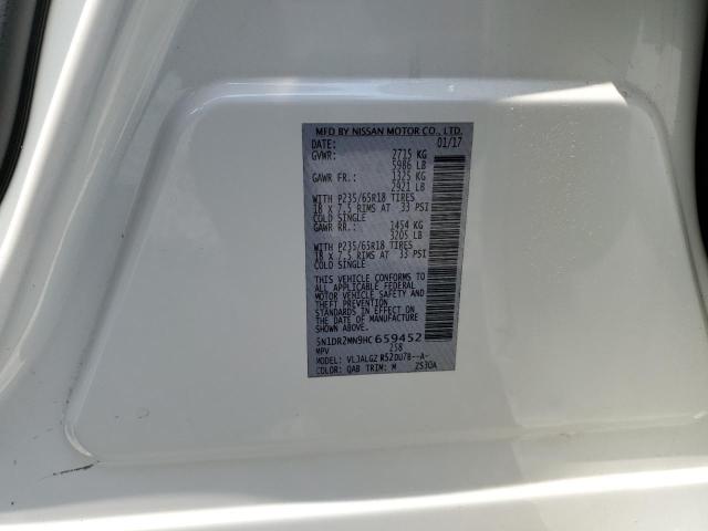 5N1DR2MN9HC659452 - 2017 NISSAN PATHFINDER S 白色 照片 13