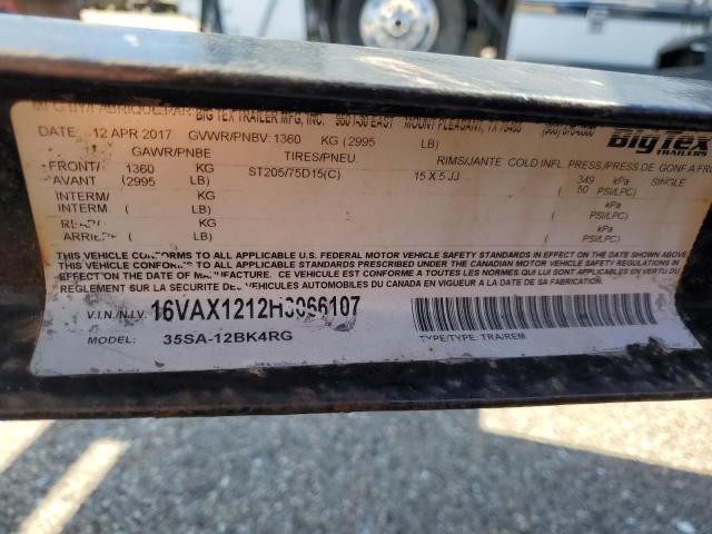 16VAX1212H3066107 - 2017 BGTX TRAILER BLACK photo 10