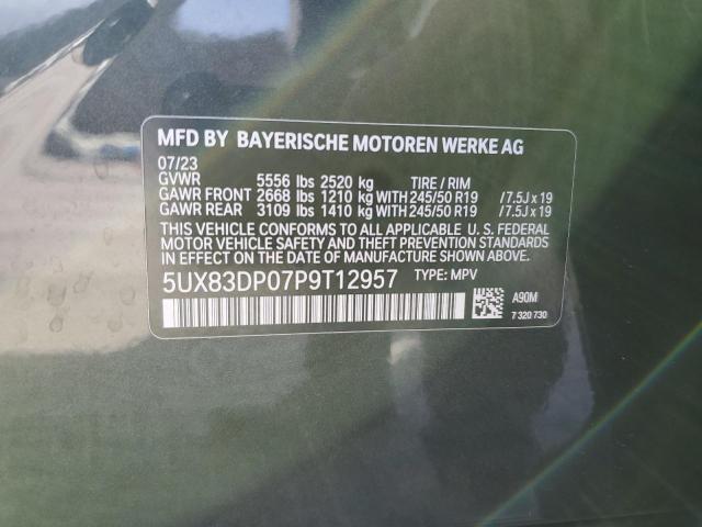 5UX83DP07P9T12957 - 2023 BMW X3 M40I GRAY photo 12