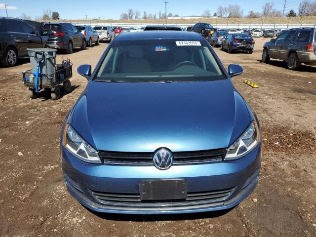 3VW117AUXGM023544 - 2016 VOLKSWAGEN GOLF S BLUE photo 5