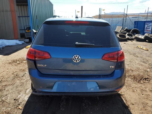 3VW117AUXGM023544 - 2016 VOLKSWAGEN GOLF S BLUE photo 6