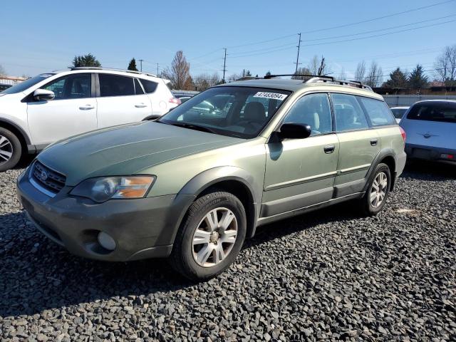 4S4BP61C157308434 - 2005 SUBARU LEGACY OUTBACK 2.5I GREEN photo 1