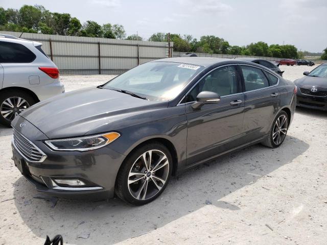 3FA6P0K90JR217119 - 2018 FORD FUSION TITANIUM/PLATINUM GRAY photo 1