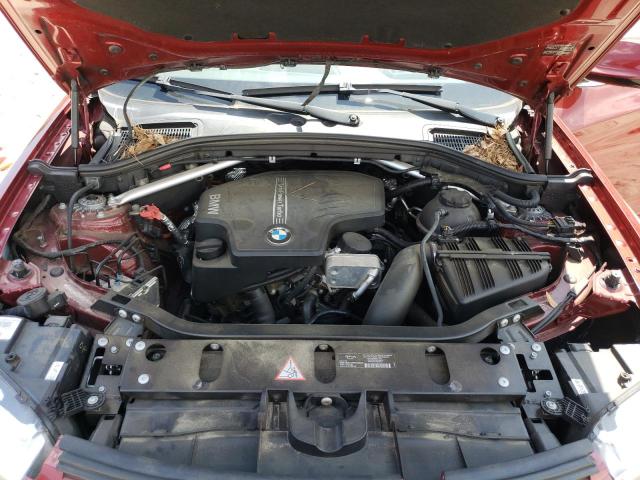 5UXWX9C57E0D21740 - 2014 BMW X3 XDRIVE28I RED photo 11