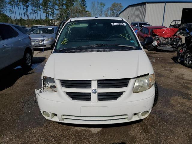 2D4GP44LX7R250662 - 2007 DODGE GRAND CARA SXT WHITE photo 5