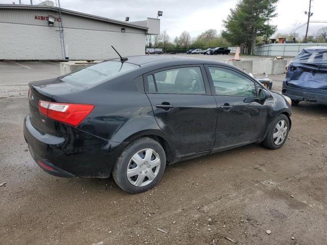 KNADM4A34E6379625 - 2014 KIA RIO LX BLACK photo 3