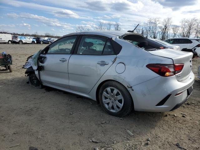 3KPA24AD9ME366639 - 2021 KIA RIO LX SILVER photo 2