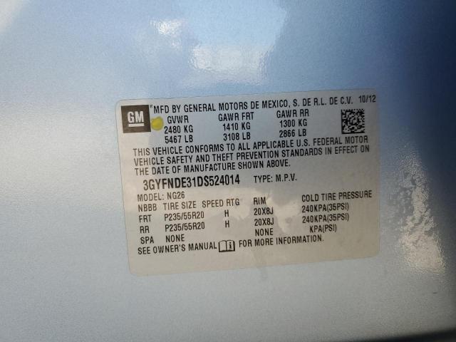 3GYFNDE31DS524014 - 2013 CADILLAC SRX PERFORMANCE COLLECTION Көк фото 13