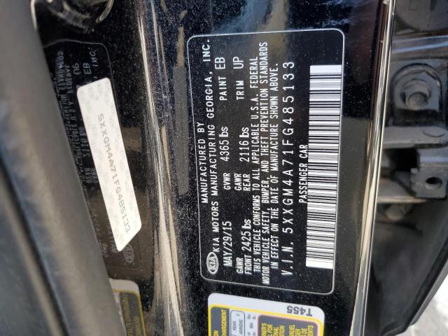 5XXGM4A71FG485133 - 2015 KIA OPTIMA LX BLACK photo 12