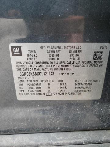 3GNCJKSBXGL121143 - 2016 CHEVROLET TRAX LS GRAY photo 13