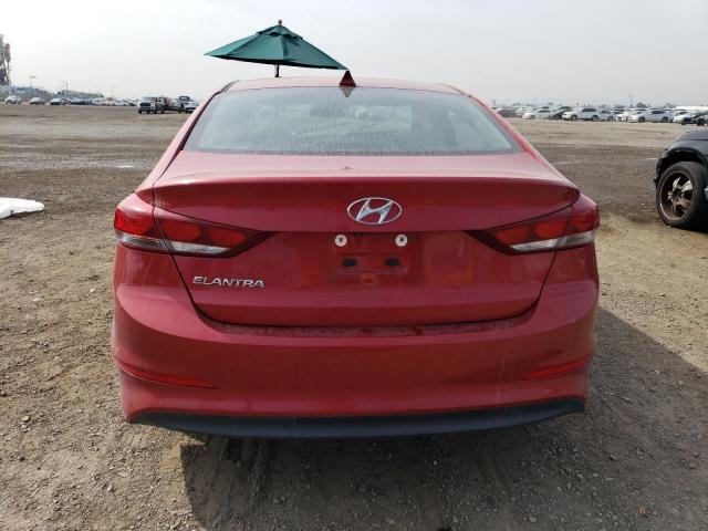 5NPD84LF1HH181948 - 2017 HYUNDAI ELANTRA SE RED photo 6