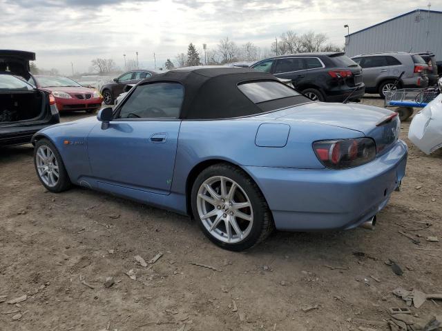 JHMAP21425S001917 - 2005 HONDA S2000 BLUE photo 2