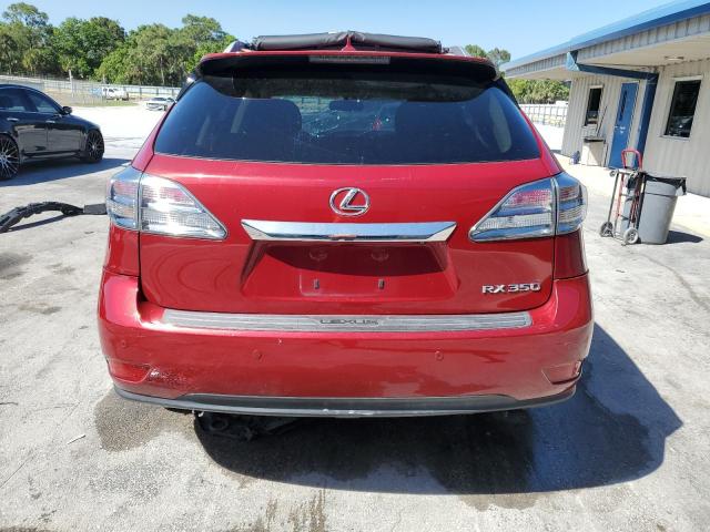 2T2ZK1BA9CC081258 - 2012 LEXUS RX 350 RED photo 6