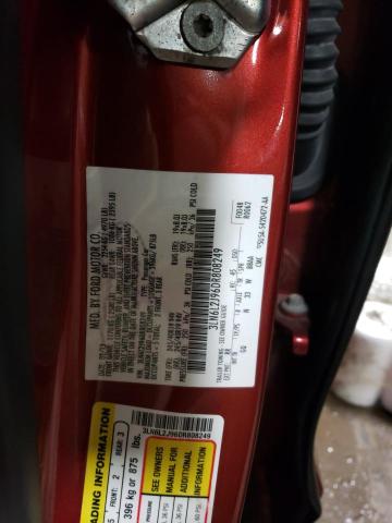 3LN6L2J96DR808249 - 2013 LINCOLN MKZ BURGUNDY photo 12