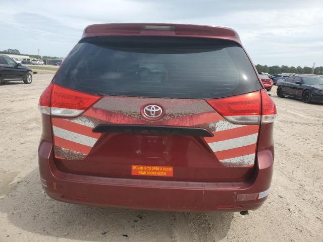 5TDZK3DC8ES515050 - 2014 TOYOTA SIENNA RED photo 6